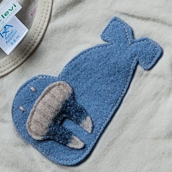 CATE & LEVI Organic Onesie - Baby - Made in Canada NEW NWT 3-6mo Walrus - Picture 5 of 5